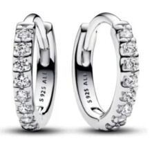 PANDORA Sparkling Huggie Hoop Earrings 293015C01