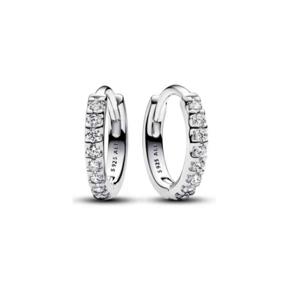 PANDORA Sparkling Huggie Hoop Earrings 293015C01
