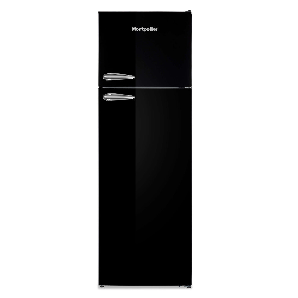 Montpellier MAB346EK Retro Fridge Freezer - Black - Image 4