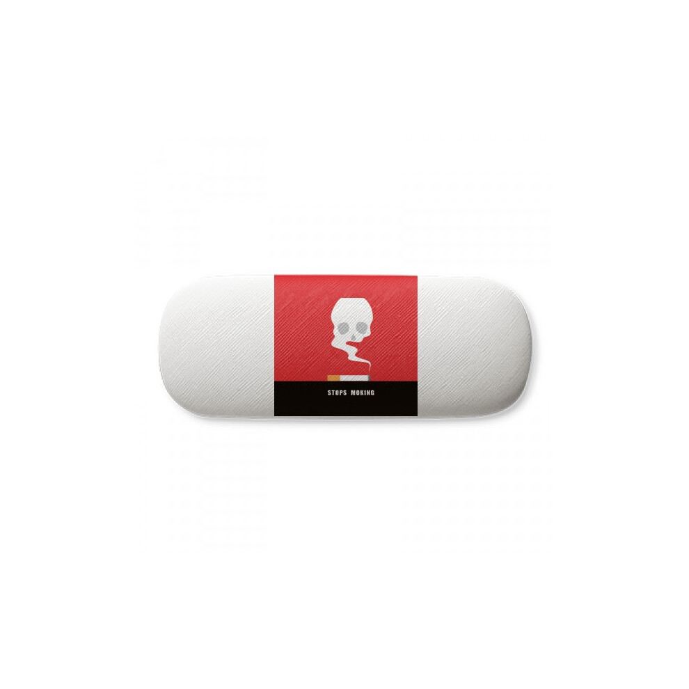 Diythinker Logo Smoking Cause Deaths Glasses Case Eyeglasses Hard Shell Storage Spectacle Box