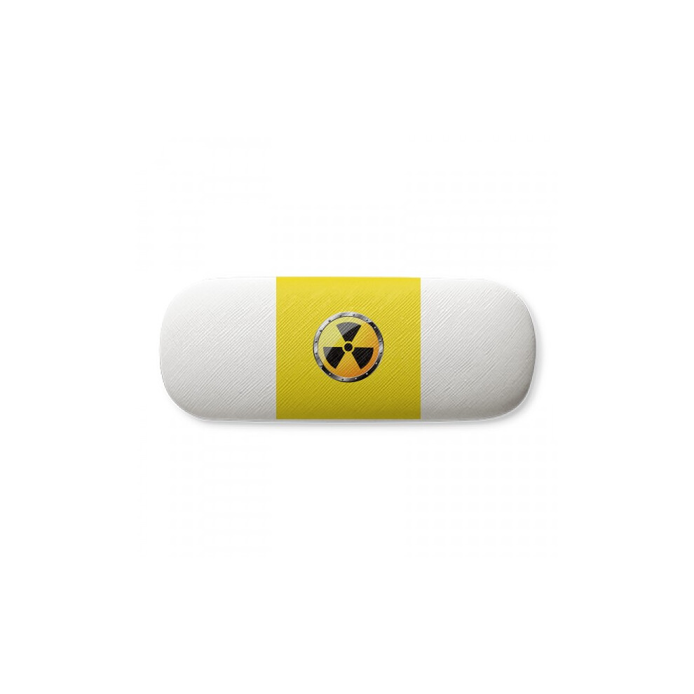 Diythinker Yellow Logo Background Radioactive Substances Warning Glasses Case Eyeglasses Hard Shell Storage Spectacle Box