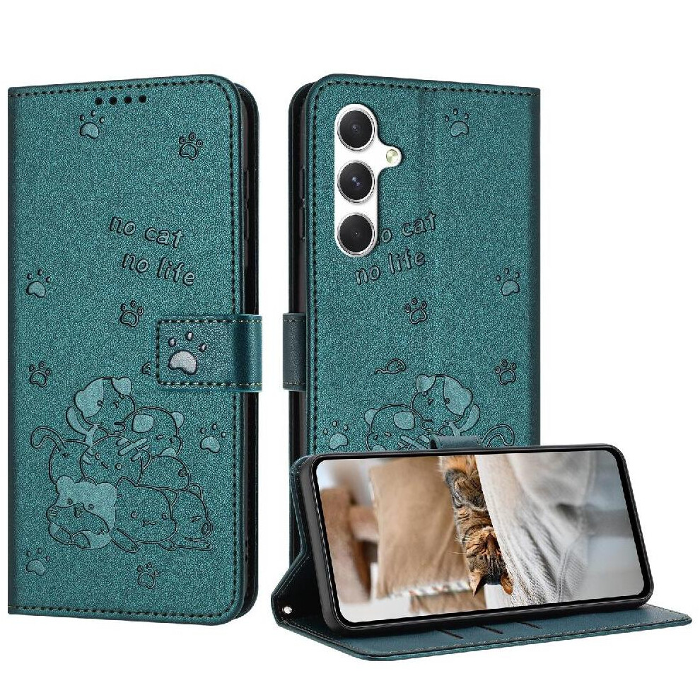(C2) Flip Case For Samsung Galaxy A15 4G/5G Cute Cat Leather Wallet Pu Leather Card Holder Kickstand 764762829971
