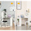 Homcom HOMCOM 120cm Computer Desk Bookshelf Writing Table 6 Shelves White 2