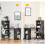 Homcom HOMCOM 120cm Computer Desk Bookshelf Writing Table 6 Shelves Black 7