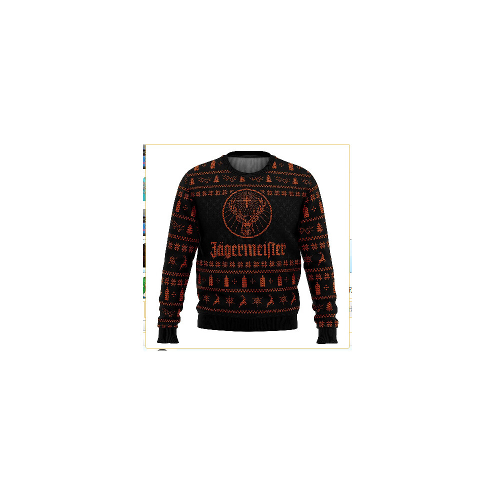 (L) Jagermeister Ugly Christmas Sweater Christmas Sweater gift Santa Claus pullover-image-OPC-PFK97Y5-NEW