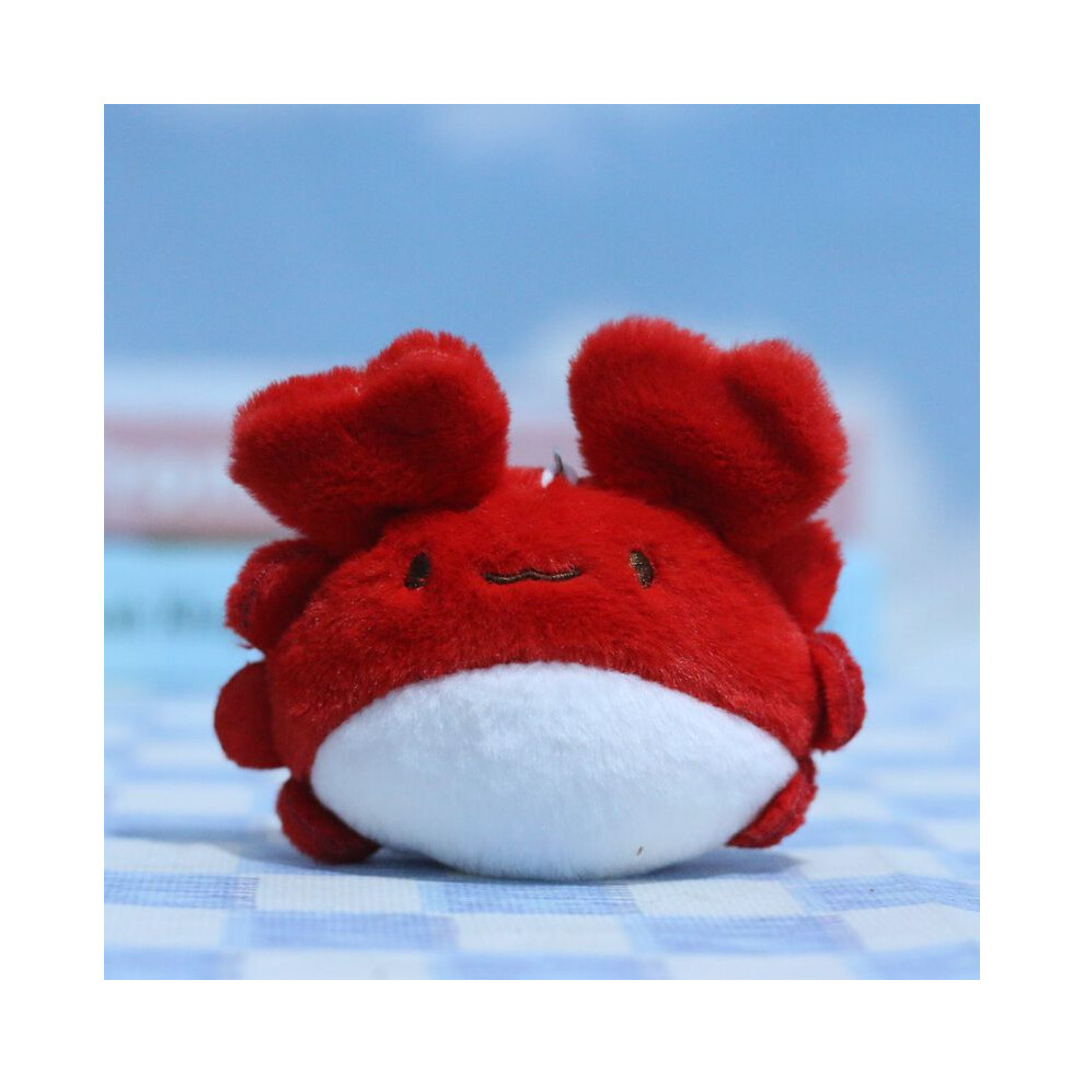 (Crab) Cuddly And Soft Plush Ocean Animal Keychain Devil Fish Crab Octopus Toy For Children-image-OPC-PFK99RQ-NEW