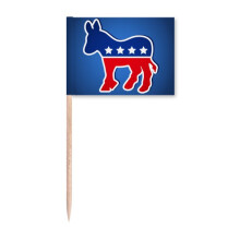 America Donkey Emblem Democratic Party Toothpick Flags Marker Topper Party Decoration