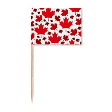 canada flavor  canadian maple flag toothpick flags marker topper party decoration