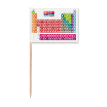 Cute Succinct Color Chestry Periodic Table Toothpick Flags Marker Topper Party Decoration