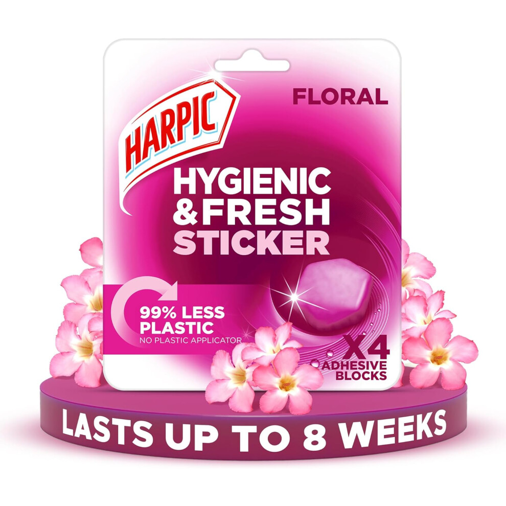 (Floral Scent) Harpic Hygienic Fresh Sticker Adhesive Freshener