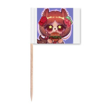 Squirrel Hamburger USA America Toothpick Flags Marker Topper Party Decoration