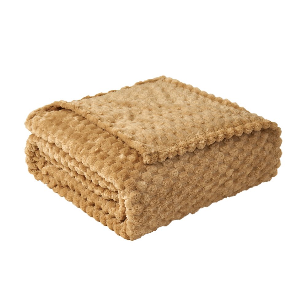 300GSM Soft Warm Fleece Blanket Large Throw Over Bed Or Travel