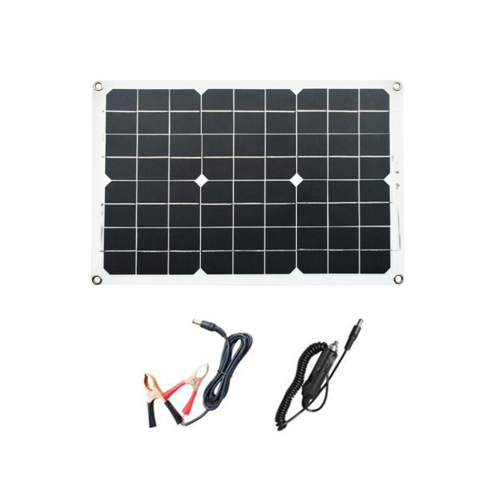 (only Solar Panel) 18W Solar Panel Dual 5V/12V USB With 12V/24V 30A Solar Charge Controller LCD Display Waterproof For Car Yacht RV Battery Charger