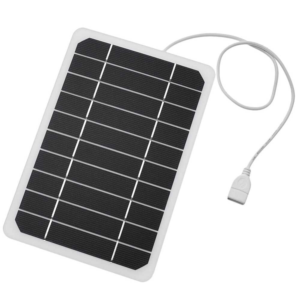 5V 1200Mah Portable Solar Panel Charging Board Solar Outdoor Mobile Phone Mobile Power Charger White/Black 4250937592185