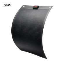 (50W) 25W / 50W 19V Solar Panel Flexible PET Monocrystalline Cell Battery Charger DC & USB Output for Camping RV Yacht Car Truck
