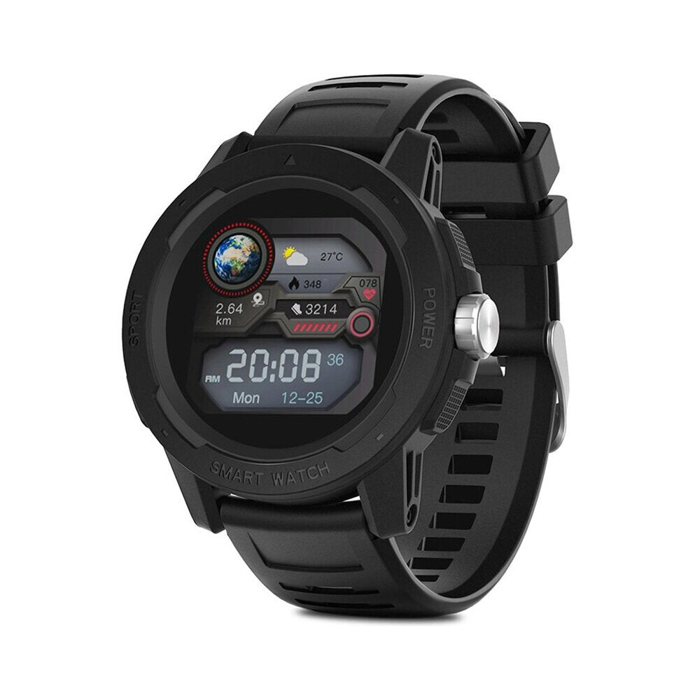 (Black) 1.4 inch IPS Touch Screen Music Control Multiple Sports Modes HR Blood Oxygen Monitor 25 days Standby IP68 Waterproof BT5.0 Sport Smart Watch