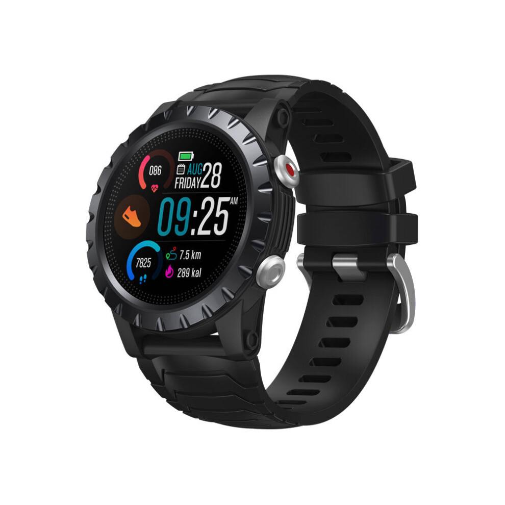 (Black) 1.32 inch 360*360px Screen HR SpO2 VO2 Max Monitor 120 Sports Modes 25 Days Standby 5ATM Waterproof Outdoor Smart Watch