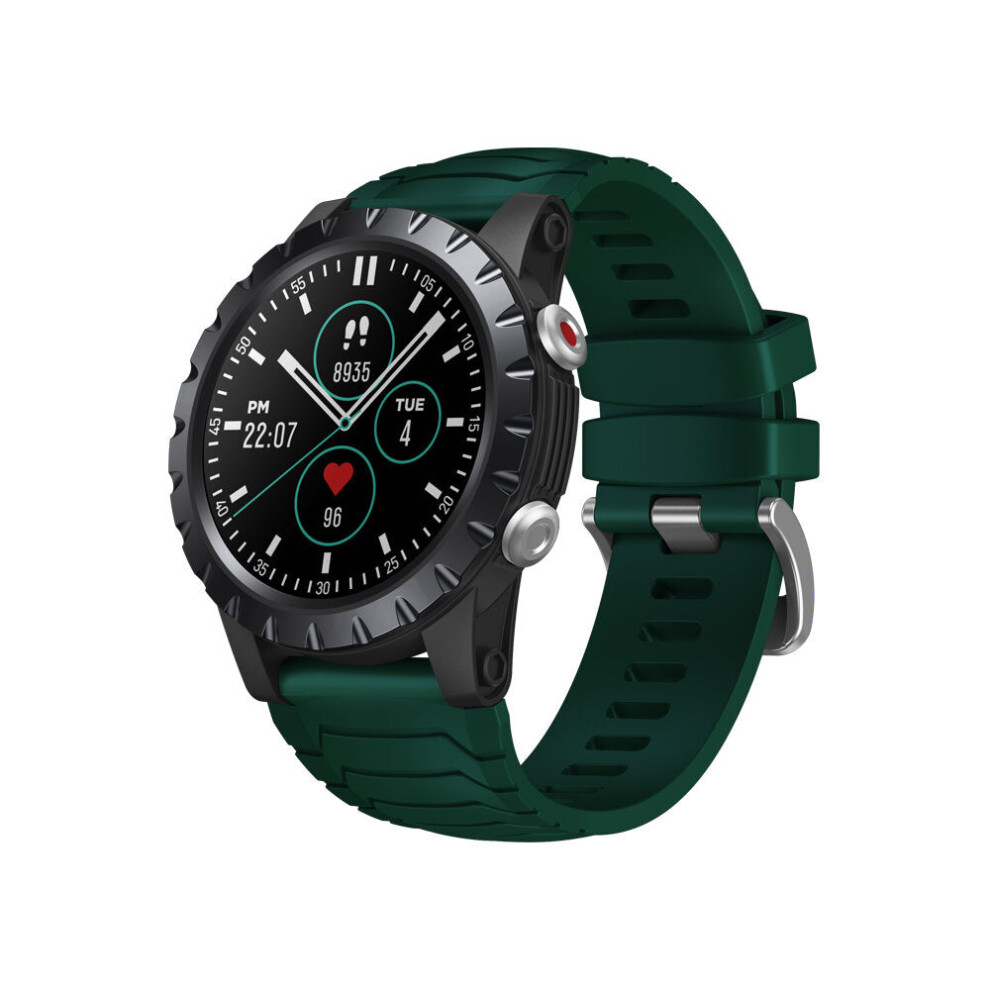 (Green) 1.32 inch 360*360px Screen HR SpO2 VO2 Max Monitor 120 Sports Modes 25 Days Standby 5ATM Waterproof Outdoor Smart Watch