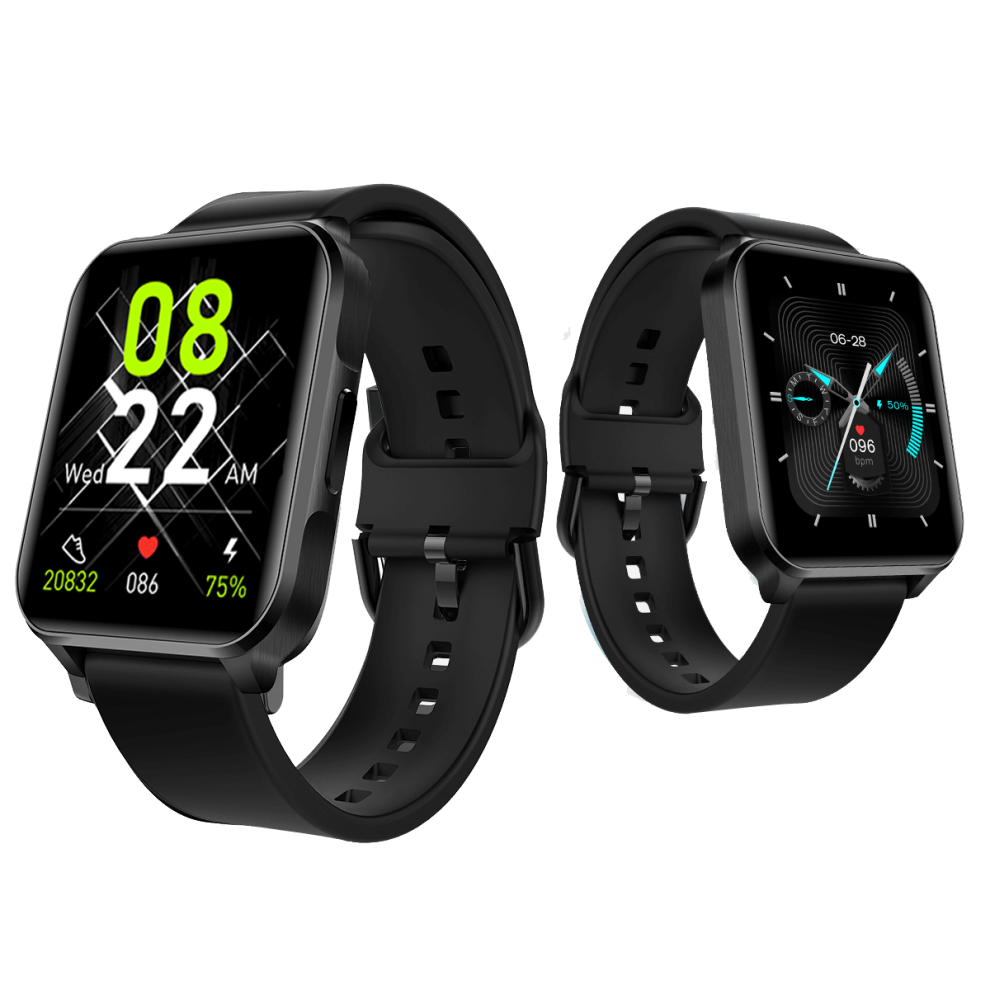 1.69 inch HD 2.5D Borderless Dial Heart Rate Monitor Temperature Measurement 23 Sports Mode 15 Days Long Standby IP67 Waterproof Smart Watch