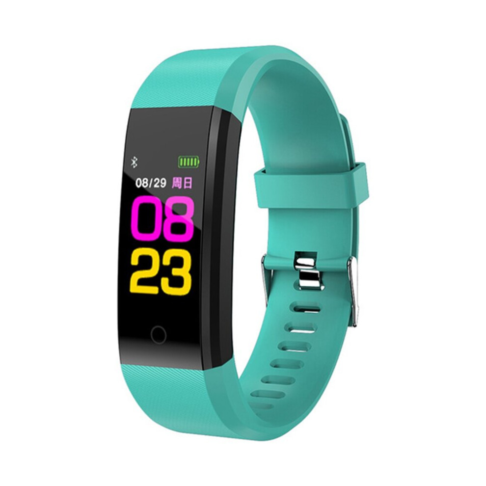 (Light Blue) 0.96 Inch TFT Color Display Smart Bracelet Heart Rate Blood Pressure Monitor Sport Watch