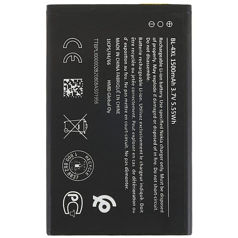 For Nokia 6300 4G/8000 4G 3.70V 1500mAh Li-ion Battery Replacement Part (Encode: BL-4XL)