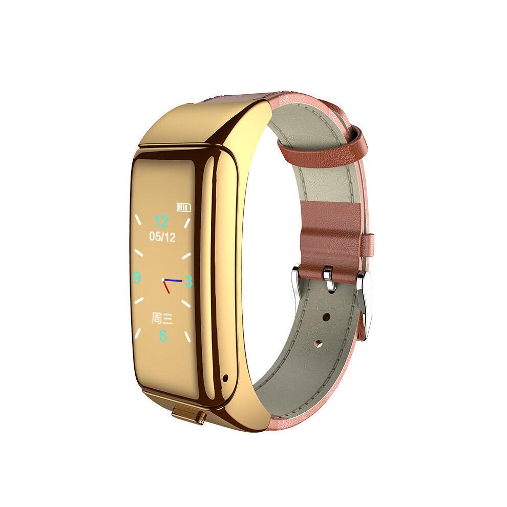 (-Grey) Bluetooth Calling Heart Rate Blood Presuure Monitor Call Rejection Convenient Earphone Smart Watch Gold/Grey 9495687789217