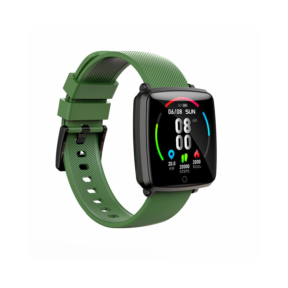 (Green) 1.3' Continuous Heart Rate 7 Sports Mode WhatsApp Reminder IP68 Long Standby Smart Watch