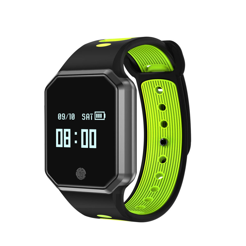 (Green) Heart Rate Blood PressureMonitor Long Standby Fitness Tracker Smart Watch