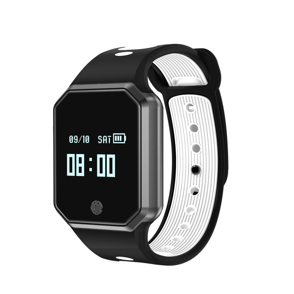 (White) Heart Rate Blood PressureMonitor Long Standby Fitness Tracker Smart Watch