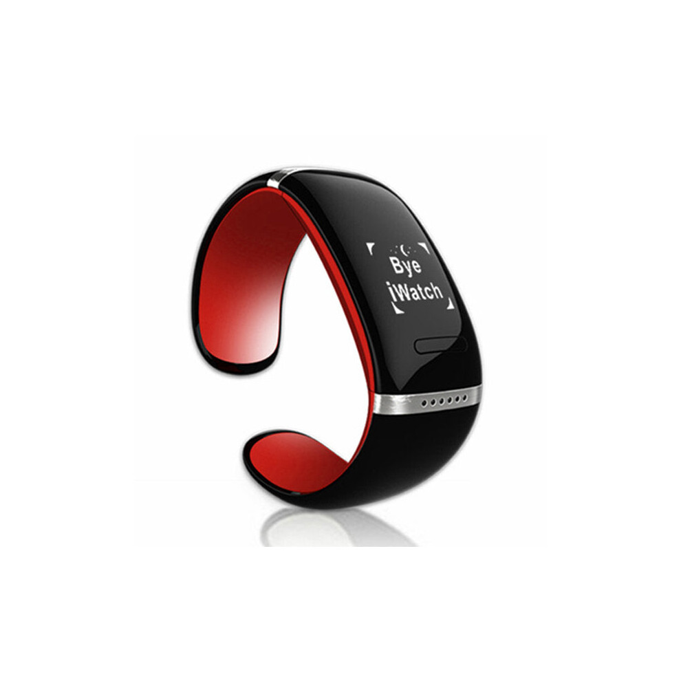 (Red) 0.49 inch Touch Screen Bluetooth Call Message Reminder Pedometer Smart Watch