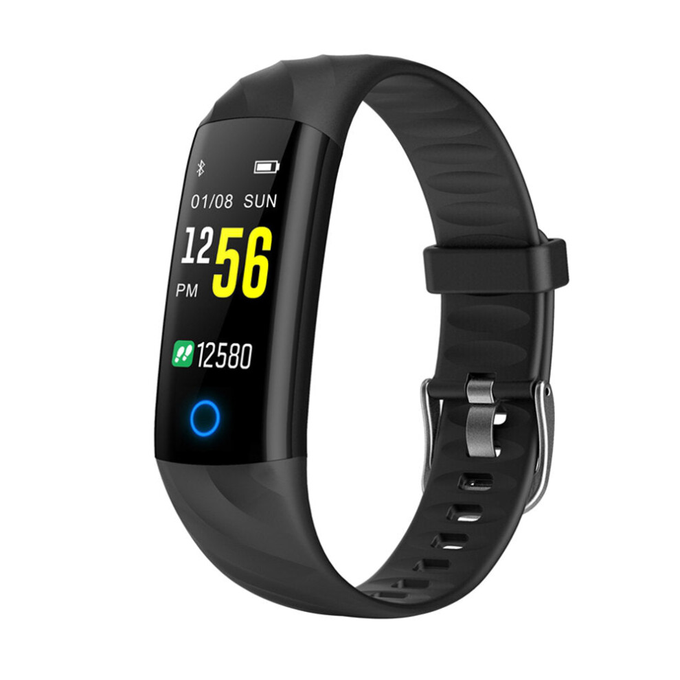 (Black) Color Display Smart Watch Visible Messages Remind Smart Breathing Lamp Watch Black 9495687791036