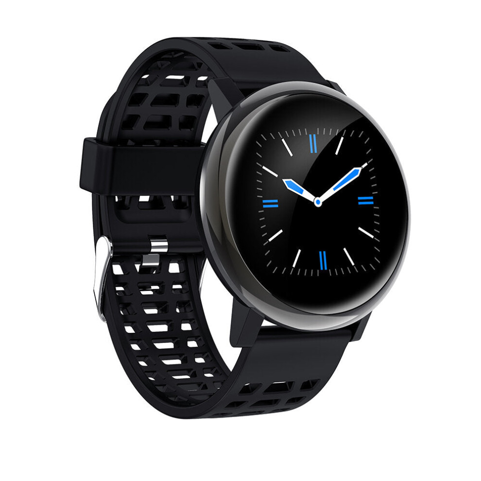 (Black) 24H Heart Rate Blood Pressure O2 Monitor 1.3Inch Ips Full-Touch Screen Bluetooth Music Weather Push Smart Watch Black 9495687791081