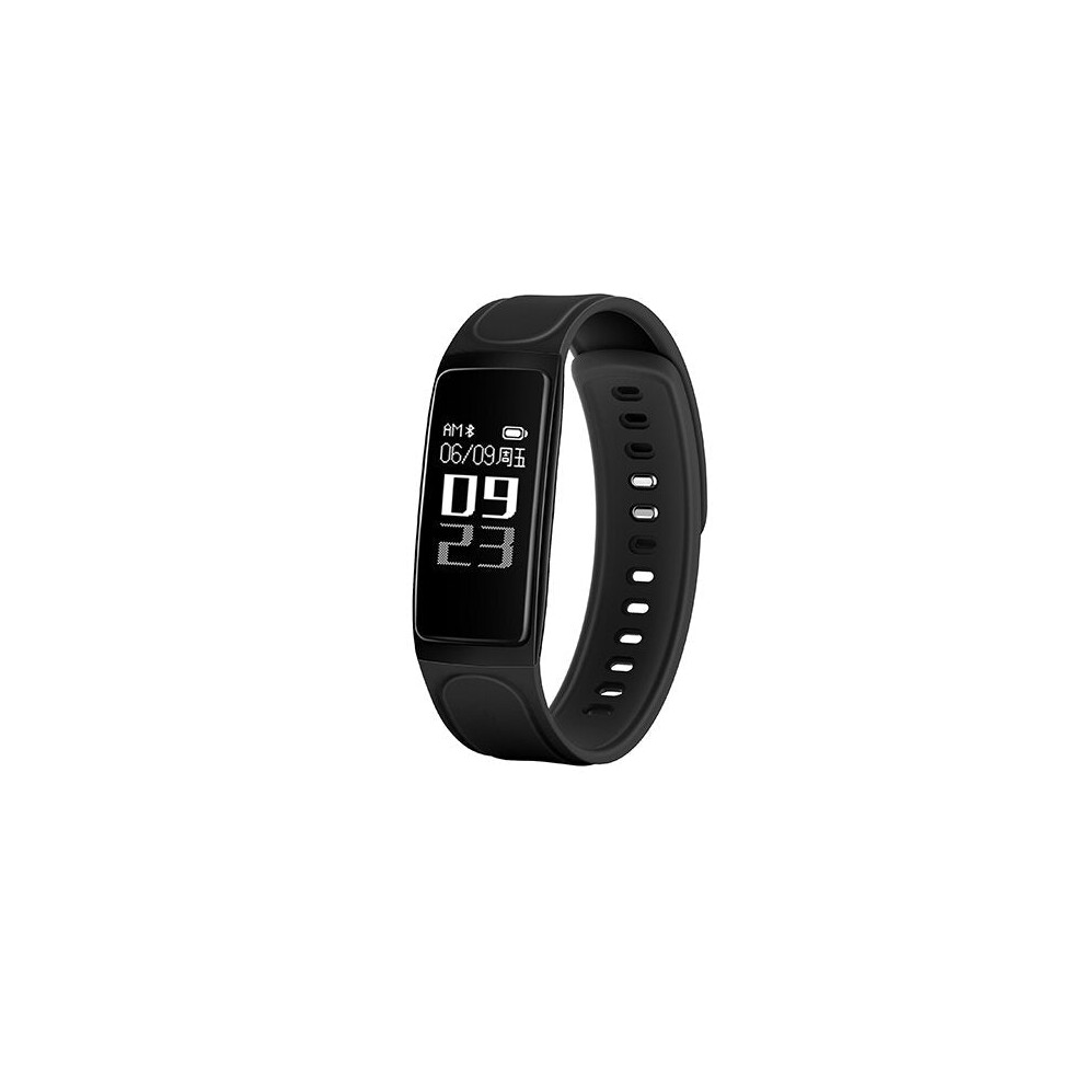 (Black) Smart Bracelet Heart Rate Monitor Blood Pressure IP 67 Waterproof Watch for Android IOS