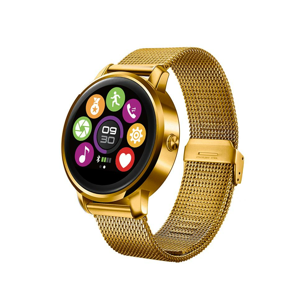 (Gold) Smart Bluetooth Music Watch Pedometer Heart Rate Monitor Remote Camera For Android Ios Gold 9495687791890