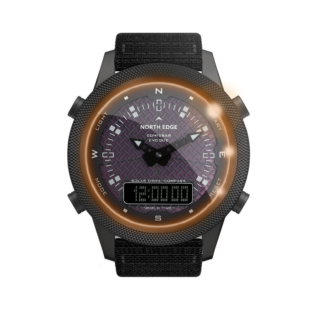 Smart Watch Multifunction Compass Solar Power Waterproof 50M Military Tactical Wristband 9495687793078