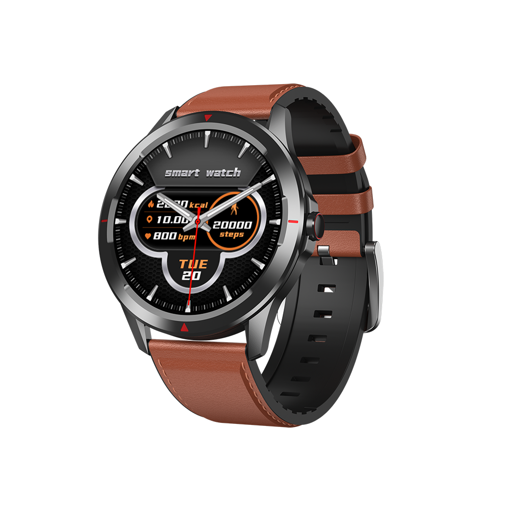 (Brown) 360*360 Pixels Amoled Display Heart Rate Blood Oxygen Monitor Breath Training Multi-Dials 5Atm Waterproof 35 Days Long Standby Bt5.0 Smart Wat Brown 9495687793245