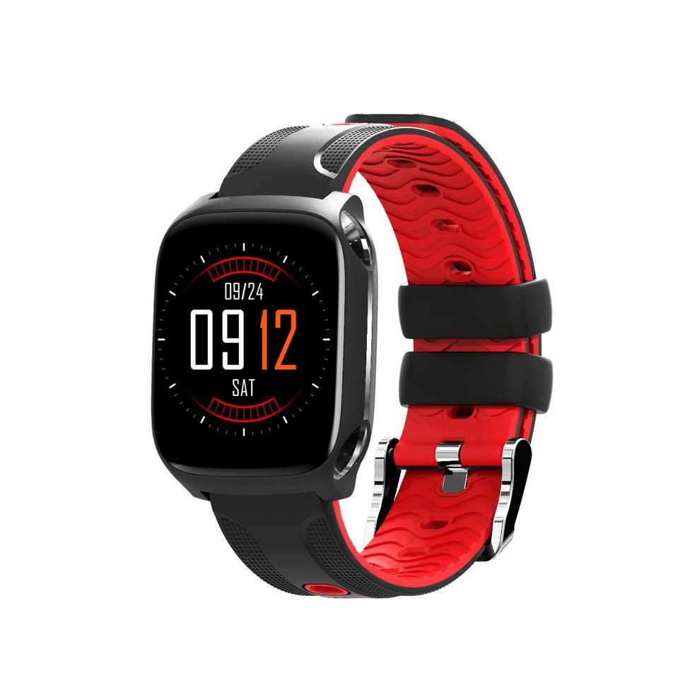 (Red) 1.3 'Big Multi-touch Screen Dynamic HR Blood Pressure Music Control Fitness Tracker Smart Watch