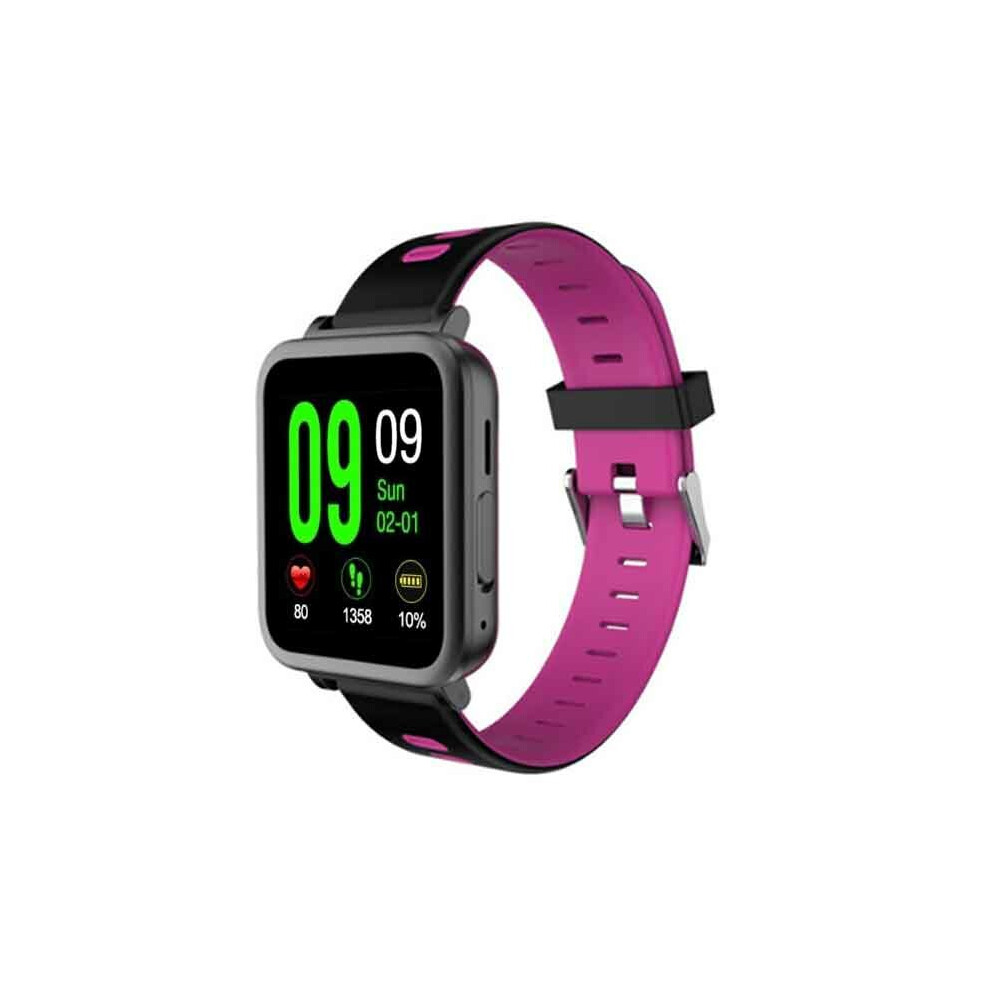 (Purple) 1.54 inch IPS Full Touch Screen Heart Rate Sleep Monitor Multi-function Pedometer Smart Watch