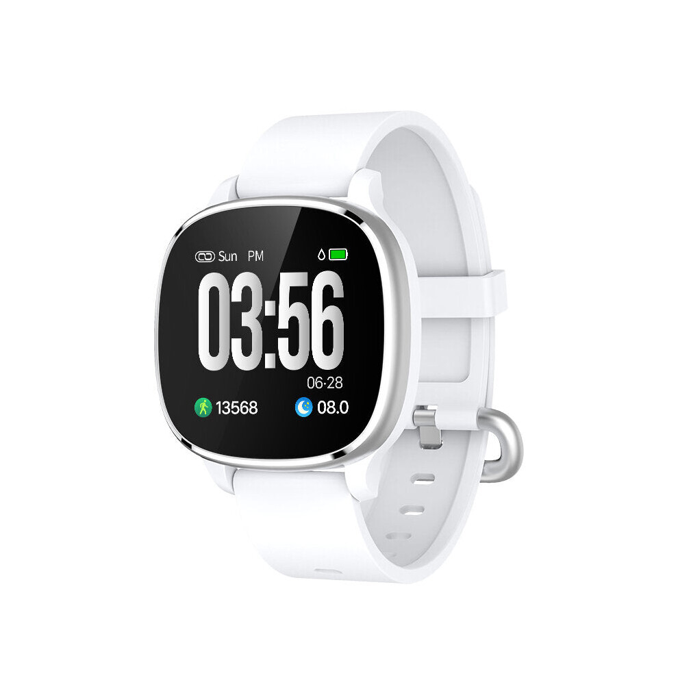 (White) Full Touch Gps Trajectory Wristband Real-Time Health Monitor Fitness Track Smart Watch White 9495687795126