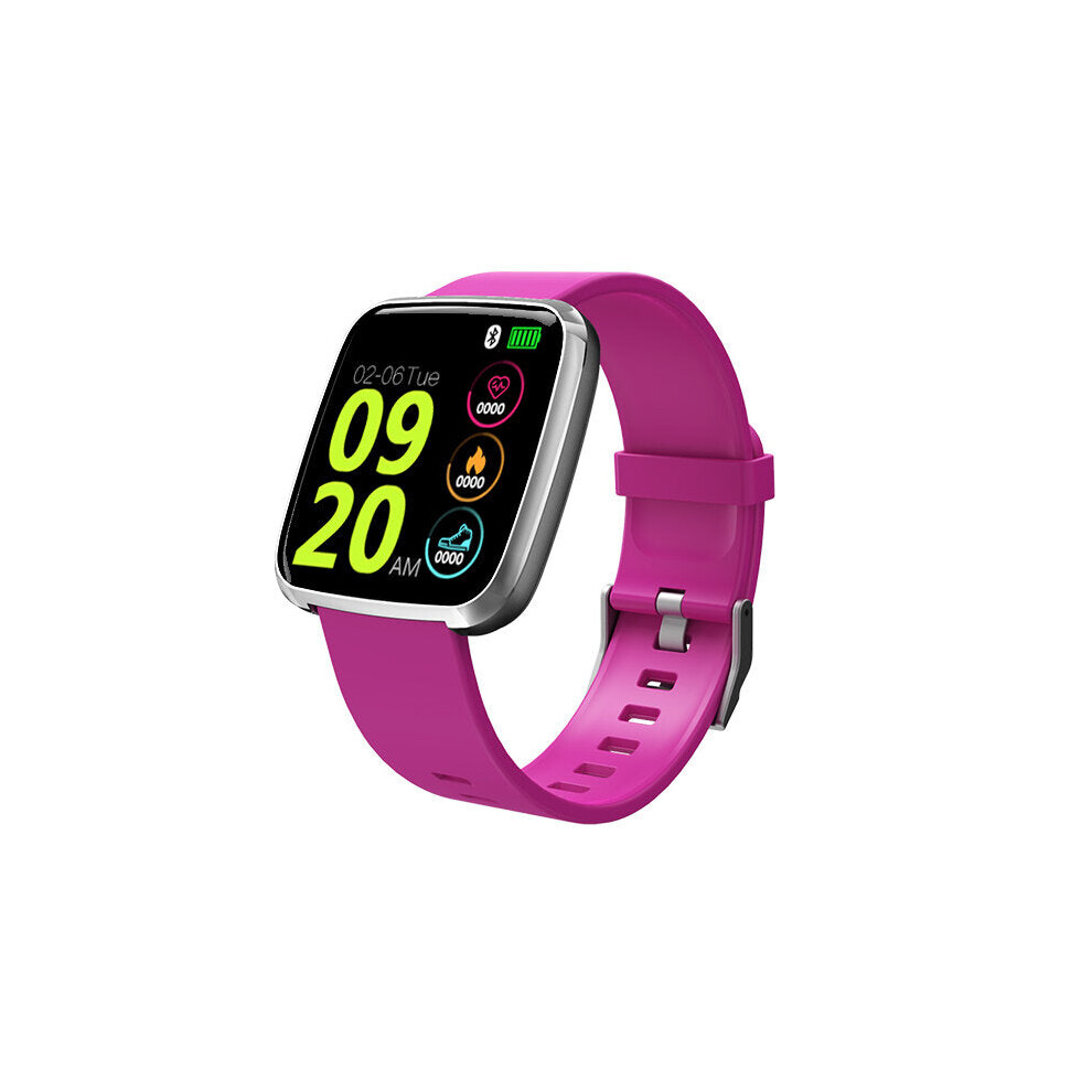(Rose) 1.3Inch Large View Heart Rate Blood Pressure Oxygen Monitor Smart Reminder Smart Watch 9495687793689
