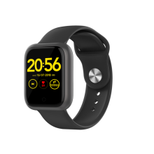 (Black) Waterproof 2.5D Screen Heart Rate Sports Mode WhatsApp 60Days Standby Smart Watch