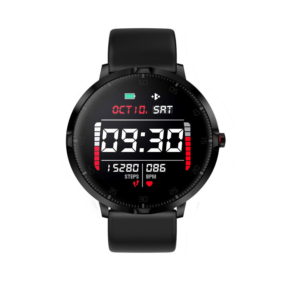 (Black) 1.3' Full Touch Screen Super Slim Wristband Ip68 Fashion Ui Blood Pressure Hr Monitor Long Standby Brightness Music Camera Control Smart Watch Black 9495687795546