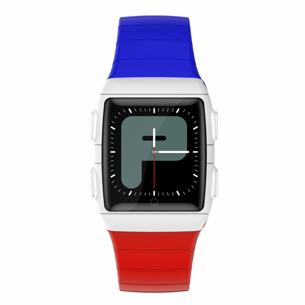 (+Blue) Ip68 Wristband Heart Rate Blood Pressure Monitor Message Reminder Long Battery Life Smart Watch Red/Blue 9495687795393