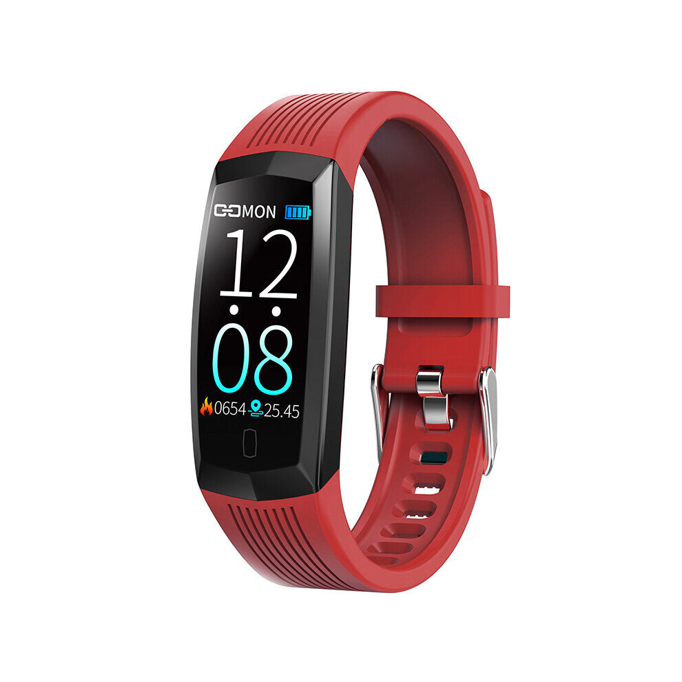 (Red) Color Display Heart Rate Blood Pressure Oxygen Monitor Call Rejection Smart Watch Red 9495687796086