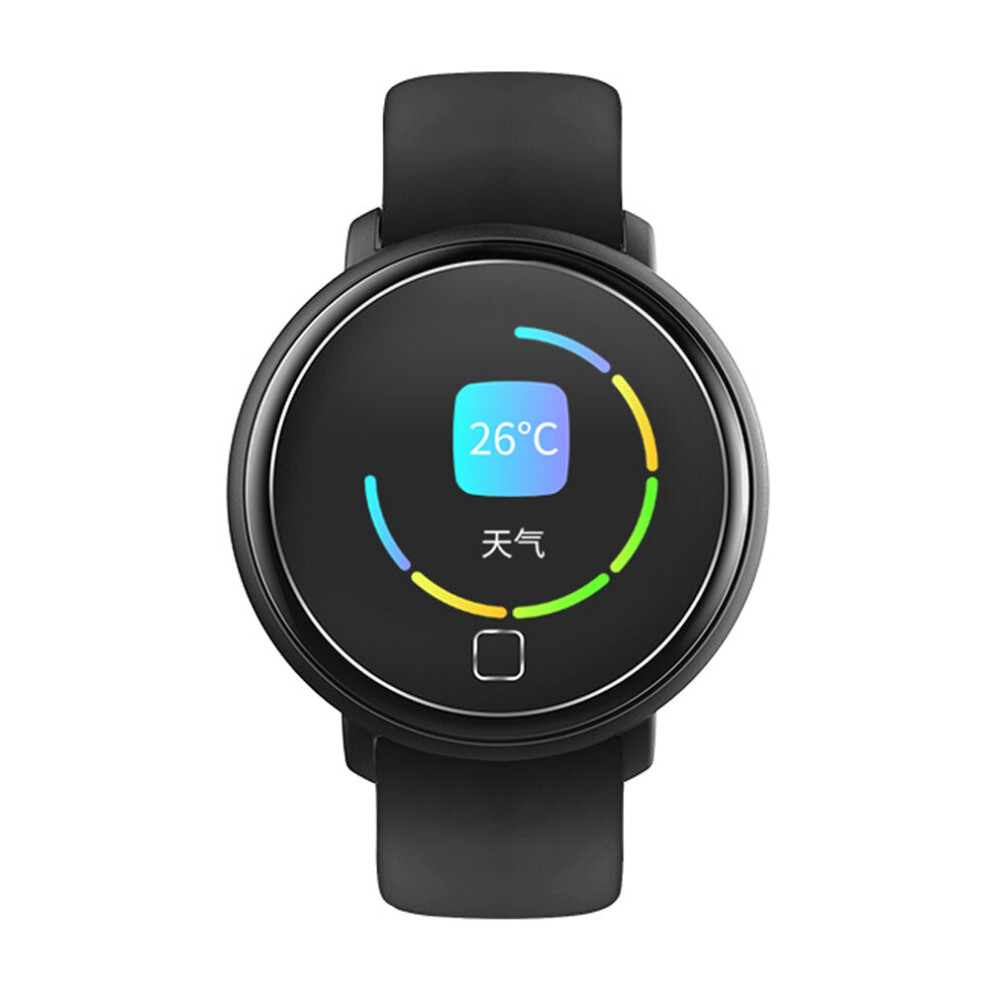 (Black) Color Screen Wristband Heart Rate O2 Blood Pressure Monitor Weather Display Smart Watch Black 9495687795539