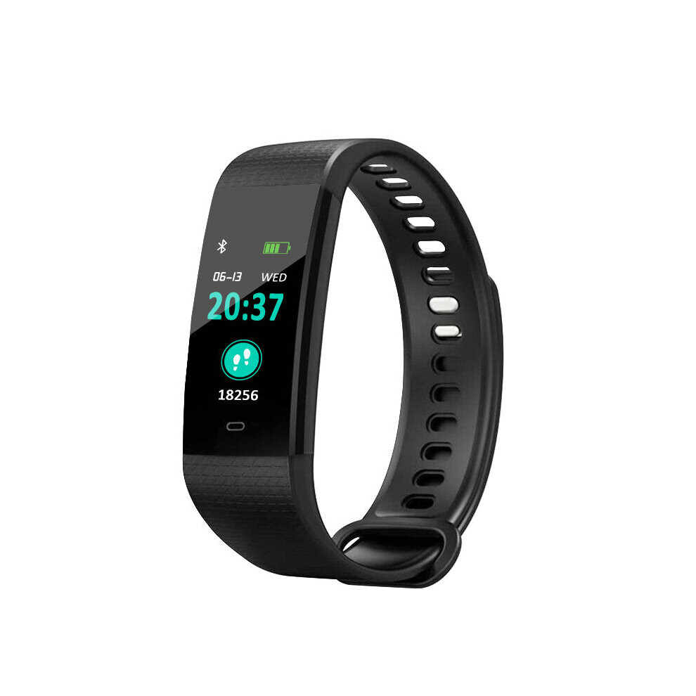 (Black) Color Screen Smartband Heart Rate Blood Pressure Activity Monitor Fitness Tracker Smart Watch Black 9495687796826