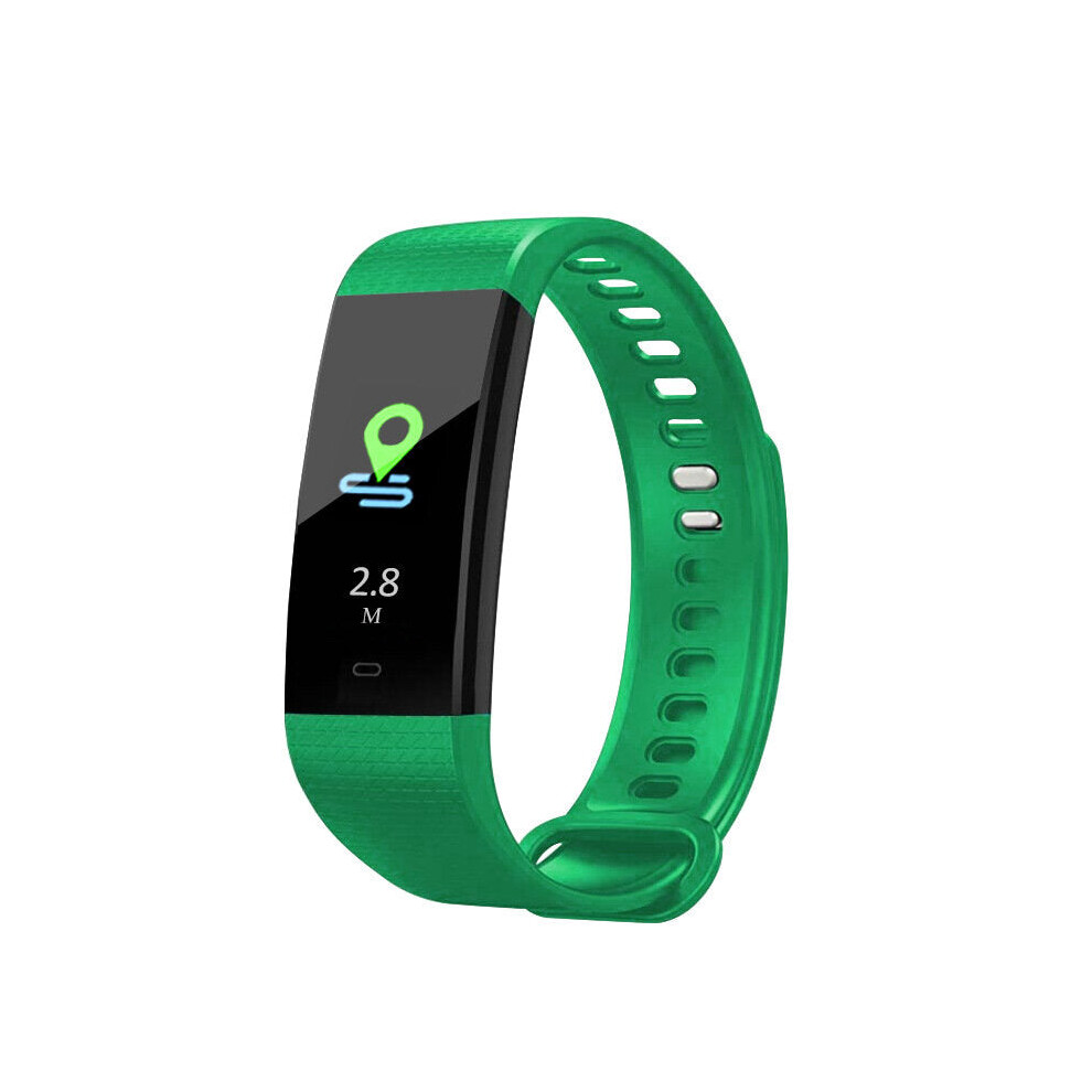 (Green) Color Screen Smartband Heart Rate Blood Pressure Activity Monitor Fitness Tracker Smart Watch