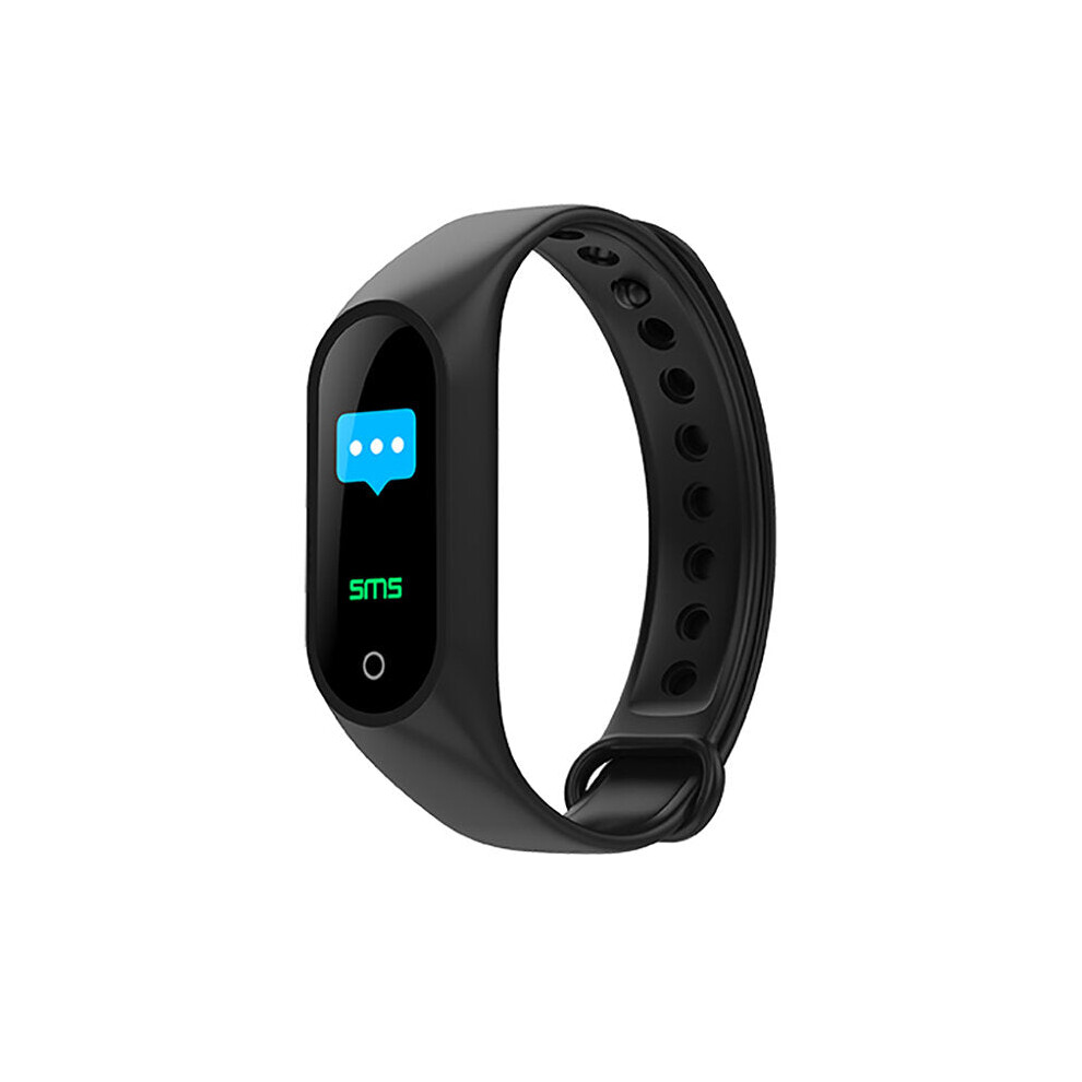 (Black) IPS Color Screen IP67 Waterproof Smart Bracelet Heart Rate Sport Smart Watch Mi Band