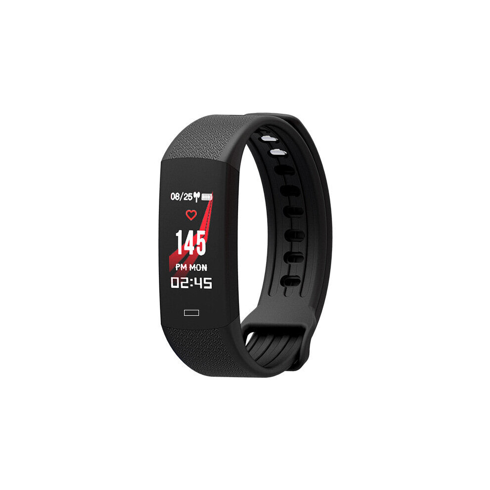 (Black) 0.96" Tft Ip67 Waterproof Color Screen Smart Watch Heart Rate Monitor Fitness Smart Bracelet Black 9495687799438