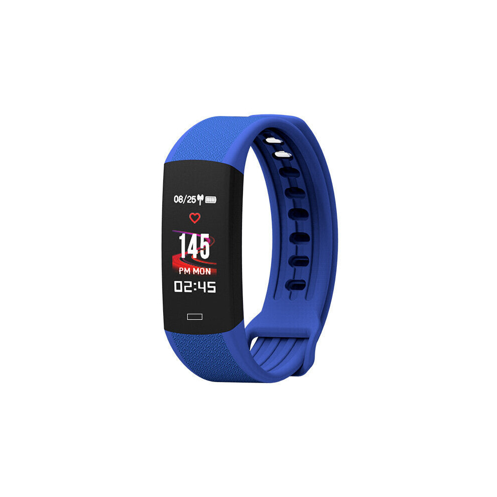 (Blue) 0.96" TFT IP67 Waterproof Color Screen Smart Watch Heart Rate Monitor Fitness Smart Bracelet